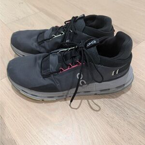 On Running Men’s Athletic Shoes - Black with Pink Accent
